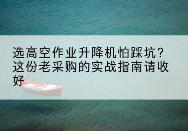 洛扎高空作业升降机厂家推荐-选高空作业升降机怕踩坑？这份老采购的实战指南请收好