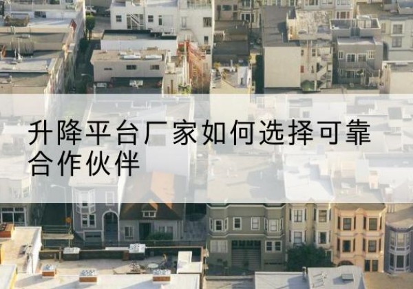 洛扎升降平台厂家-如何选择可靠合作伙伴